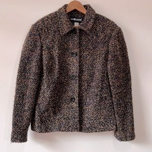 Sag Harbor Petite Tweed Padded Jacket - size 10P